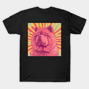 70s Chow Chow Vibes: Pastel Pup Parade T-Shirt